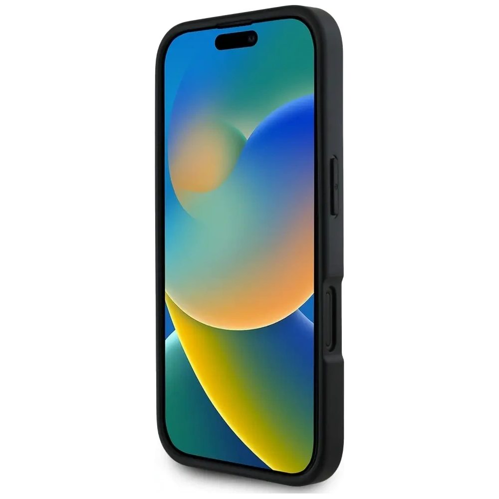 Hurtownia GSM - Karl Lagerfeld HC Geprägtes PU Kartenfach Metall-Signatur Apple iPhone 16 schwarz - KLD21895 - {ean13} - Hurt