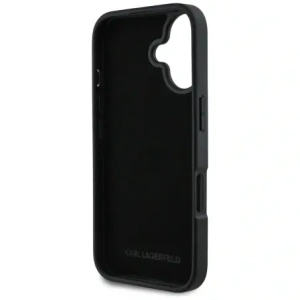 Hurtownia GSM - Etui Karl Lagerfeld HC Grained PU Cardslot Metal Signature do Apple iPhone 16 czarny - KLD21895 - {ean13} - Hurt
