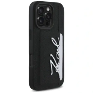 Hurtownia GSM - Etui Karl Lagerfeld HC Grained PU Cardslot Metal Signature do Apple iPhone 16 Pro černé - KLD21896 - {ean13} - Hurt