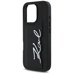 Hurtownia GSM - Etui Karl Lagerfeld HC Grained PU Cardslot Metal Signature do Apple iPhone 16 Pro černé - KLD21896 - {ean13} - Hurt