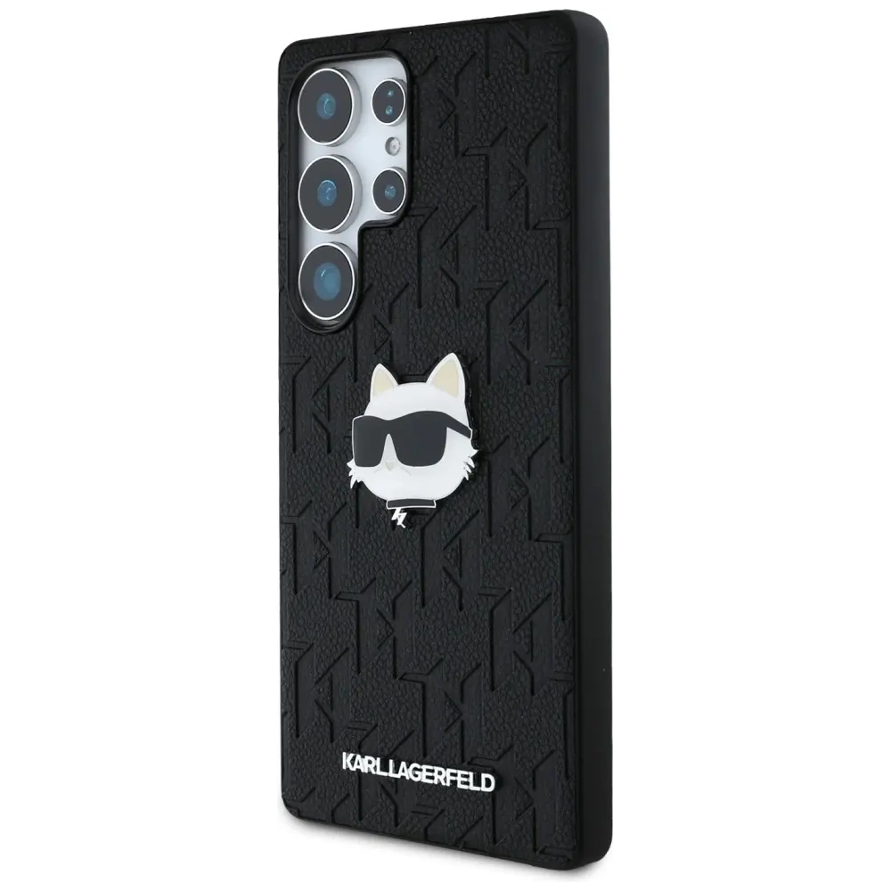 Hurtownia GSM - Karl Lagerfeld Pin de piele cu monogramă Logo Choupette Head Samsung Galaxy S25 Ultra negru - KLD21898 - {ean13} - Hurt