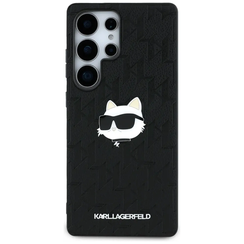 Hurtownia GSM - Karl Lagerfeld Pin de piele cu monogramă Logo Choupette Head Samsung Galaxy S25 Ultra negru - KLD21898 - {ean13} - Hurt