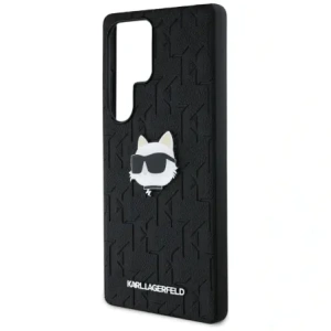 Wholesale Karl Lagerfeld Leather Monogram Pin Logo Choupette Head Samsung Galaxy S25 Ultra black - KLD21898 - {ean13} - Hurt