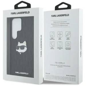 Hurtownia GSM - Etui Karl Lagerfeld Leather Monogram Pin Logo Choupette Head do Samsung Galaxy S25 Ultra czarny - KLD21898 - {ean13} - Hurt