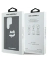 Wholesale Karl Lagerfeld Leather Monogram Pin Logo Choupette Head Samsung Galaxy S25 Ultra black - KLD21898 - {ean13} - Hurt