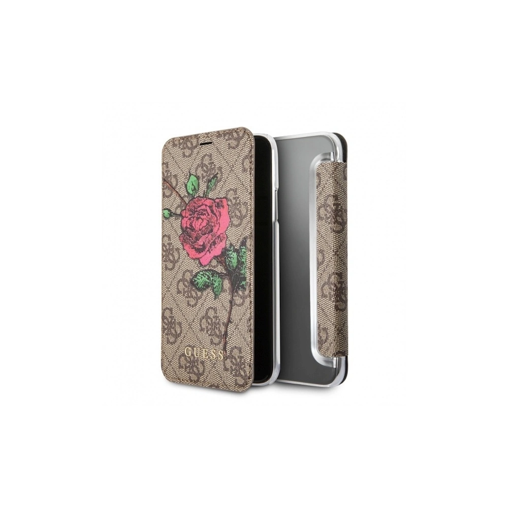 Hurtownia GSM - Etui Guess GUFLBKPX4GROB Apple iPhone X/XS hnědé/book brown 4G Flower Desire - GUE461BR - {ean13} - Hurt