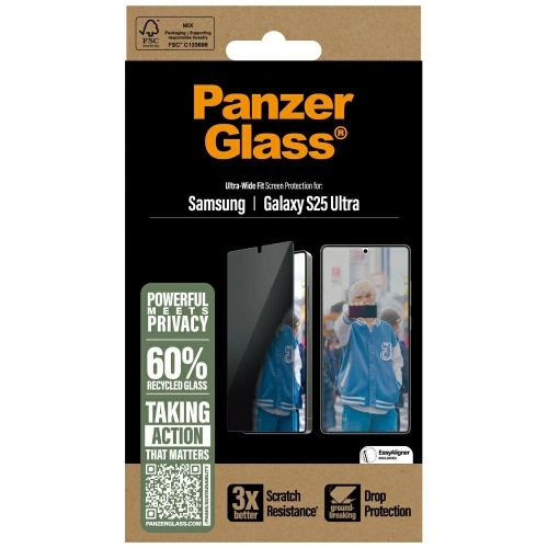 Szkło prywatyzujące PanzerGlass Ultra-Wide Fit do Samsung Galaxy S25 Ultra