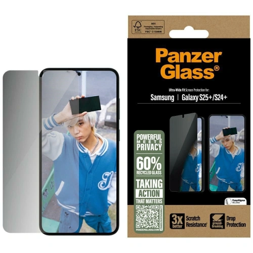Szkło prywatyzujące PanzerGlass Ultra-Wide Fit do Samsung Galaxy S25+ Plus