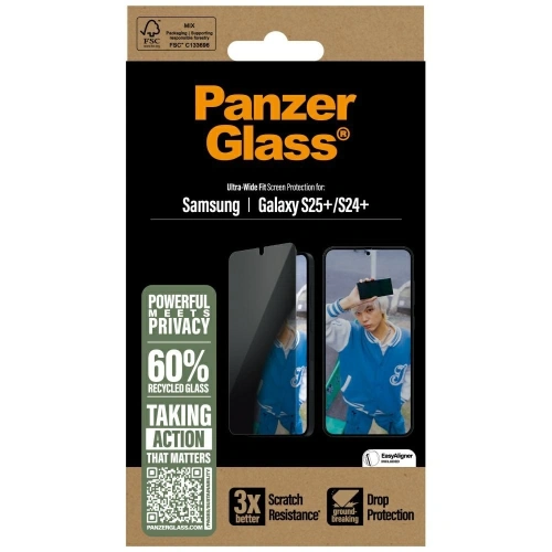 Szkło prywatyzujące PanzerGlass Ultra-Wide Fit do Samsung Galaxy S25+ Plus