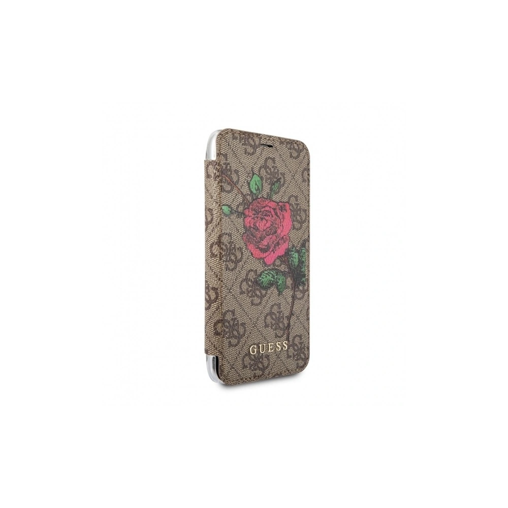 Hurtownia GSM - Etui Guess GUFLBKPX4GROB Apple iPhone X/XS hnědé/book brown 4G Flower Desire - GUE461BR - {ean13} - Hurt