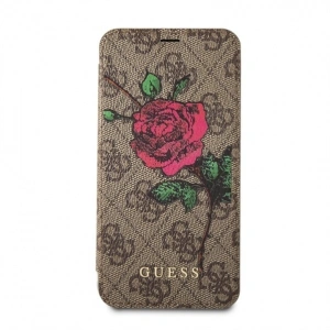 Hurtownia GSM - Etui Guess GUFLBKPX4GROB Apple iPhone X/XS brown/brązowy book 4G Flower Desire - GUE461BR - {ean13} - Hurt
