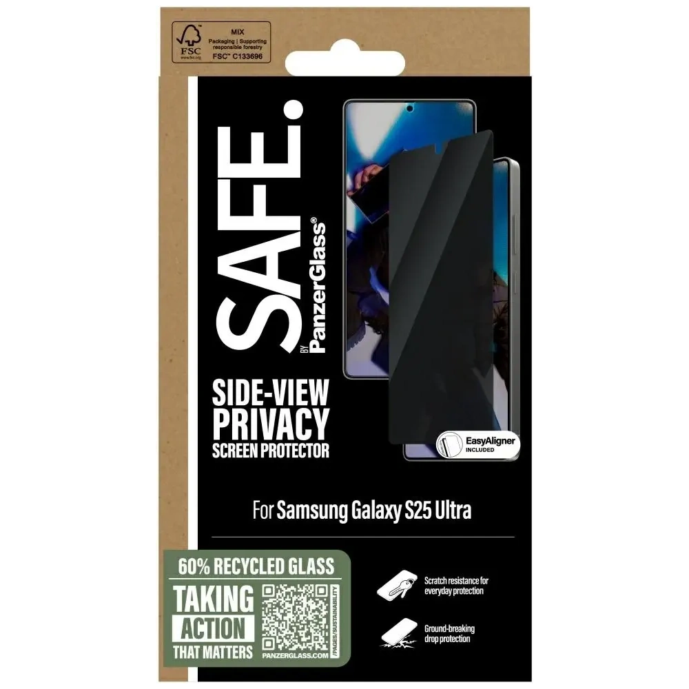 Wholesale SAFE by PanzerGlass Ultra-Wide Fit Samsung Galaxy S25 Ultra - PZG828 - {ean13} - Hurt