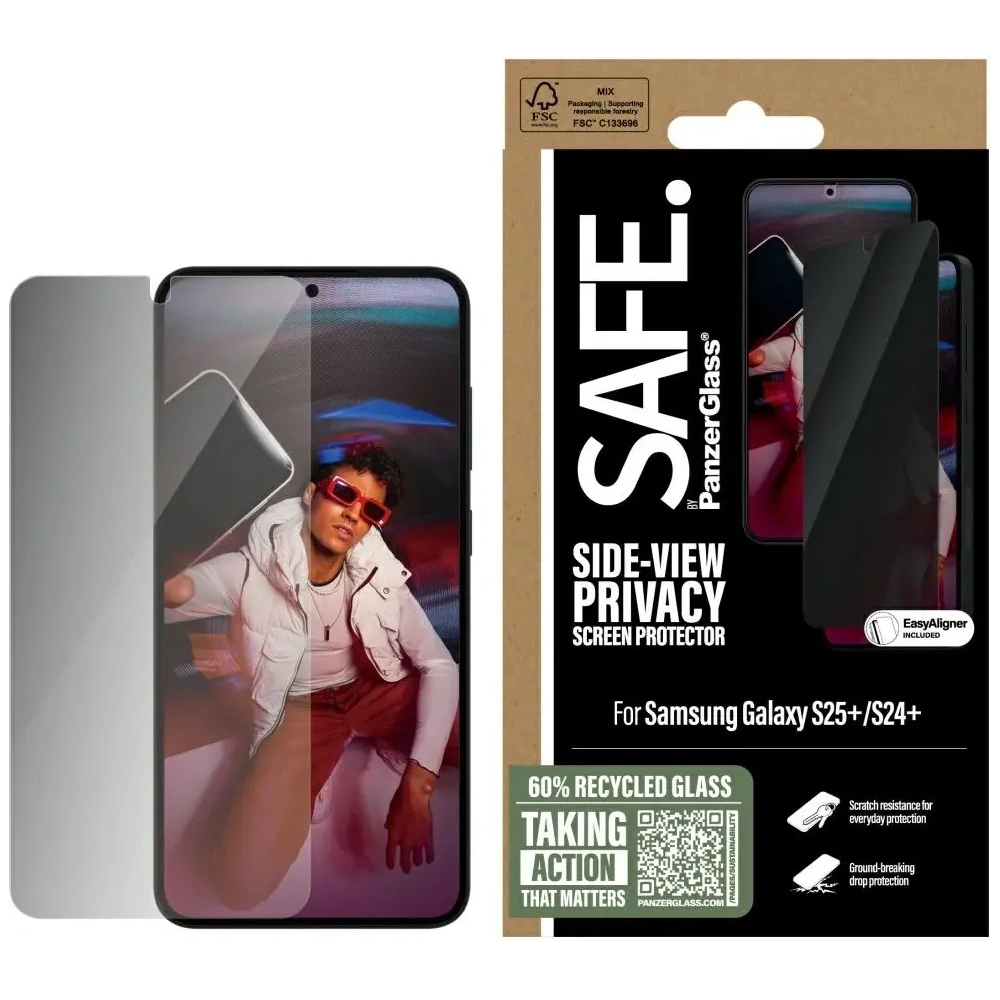 Hurtownia GSM - Sklo privatizující SAFE od PanzerGlass Ultra-Wide Fit pro Samsung Galaxy S25+ Plus - PZG829 - {ean13} - Hurt