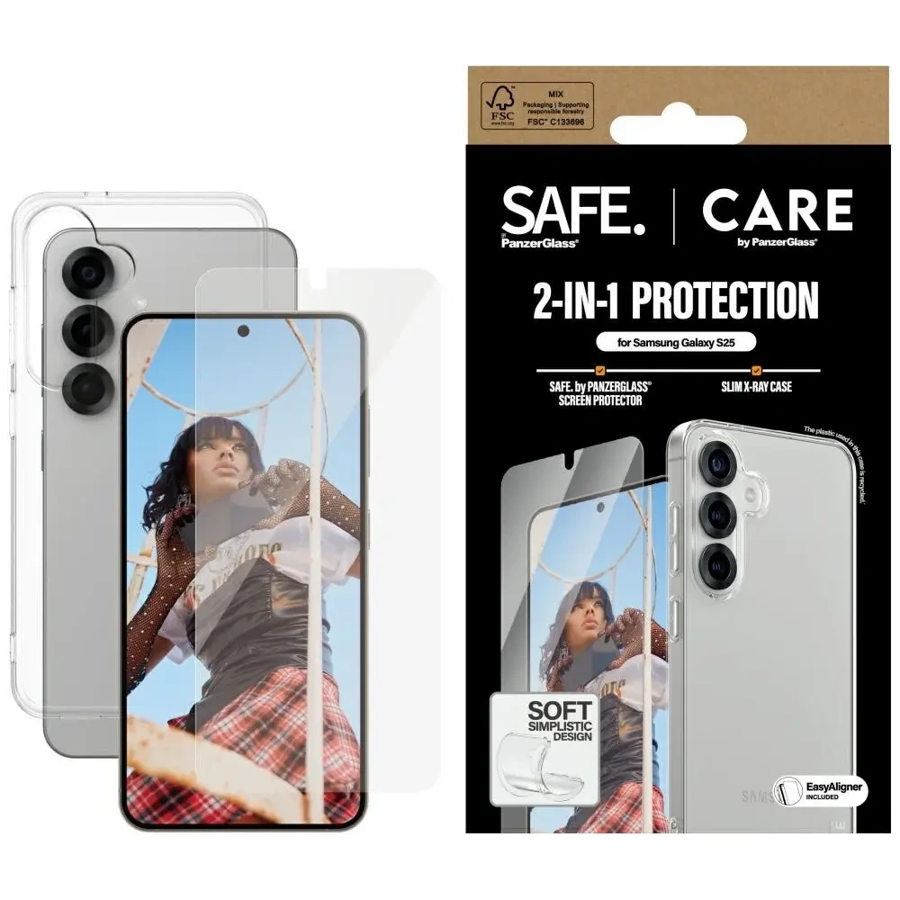 Hurtownia GSM - CARE de PanzerGlass Husa 2-in-1 + kit de sticlă pentru ecran Samsung Galaxy S25 - PZG830 - {ean13} - Hurt