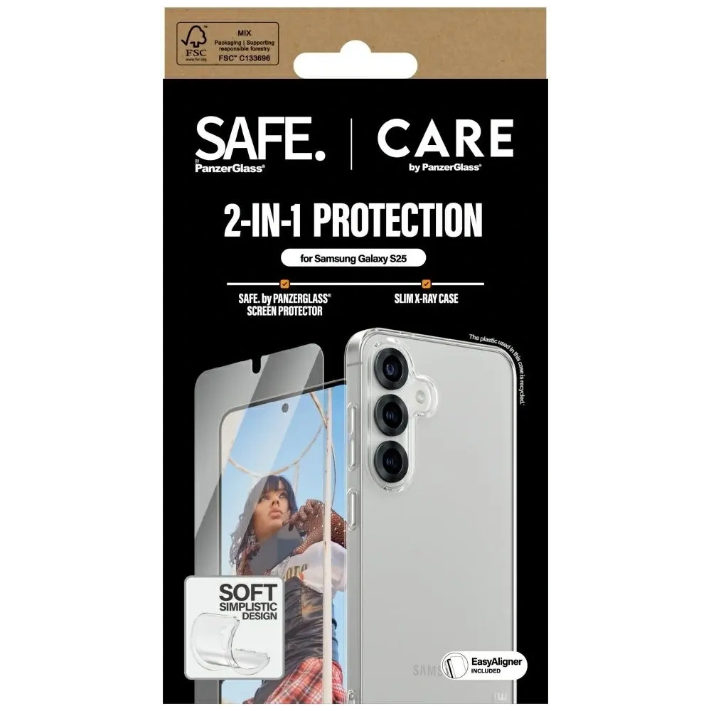 Hurtownia GSM - CARE de PanzerGlass Husa 2-in-1 + kit de sticlă pentru ecran Samsung Galaxy S25 - PZG830 - {ean13} - Hurt