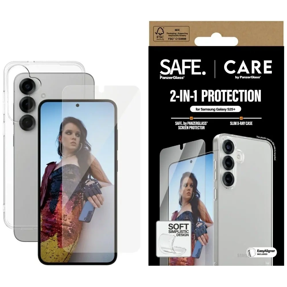 Hurtownia GSM - CARE de PanzerGlass Husa Fashion 2 în 1 + kit de sticlă pentru ecran Samsung Galaxy S25+ Plus - PZG832 - {ean13} - Hurt