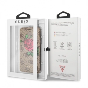 Hurtownia GSM - Etui Guess GUFLBKPX4GROB Apple iPhone X/XS brown/brązowy book 4G Flower Desire - GUE461BR - {ean13} - Hurt