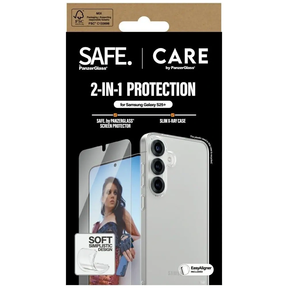 Hurtownia GSM - CARE de PanzerGlass Husa Fashion 2 în 1 + kit de sticlă pentru ecran Samsung Galaxy S25+ Plus - PZG832 - {ean13} - Hurt