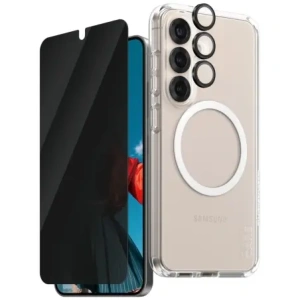 Wholesale CARE by PanzerGlass Flagship 3-in-1 case + screen privacy glass + camera glass kit Samsung Galaxy S25 - PZG833 - {ean13} - Hurt