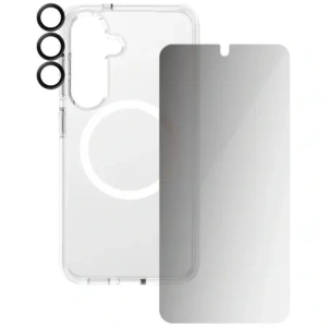 Hurtownia GSM - CARE de PanzerGlass Carcasă Flagship 3 în 1 + sticlă de protecție a ecranului + kit de sticlă pentru cameră Samsung Galaxy S25 - PZG833 - {ean13} - Hurt