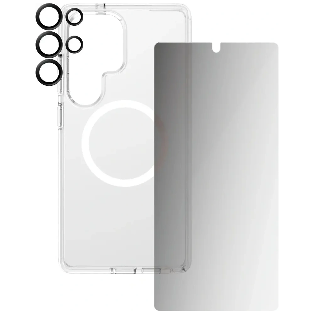 Wholesale CARE by PanzerGlass Flagship 3-in-1 case + screen privacy glass + camera glass kit Samsung Galaxy S25 Ultra - PZG834 - {ean13} - Hurt