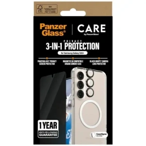 Hurtownia GSM - CARE de PanzerGlass Carcasă 3 în 1 + sticlă de protecție pentru ecran + kit de sticlă pentru cameră Samsung Galaxy S25+ Plus - PZG835 - {ean13} - Hurt