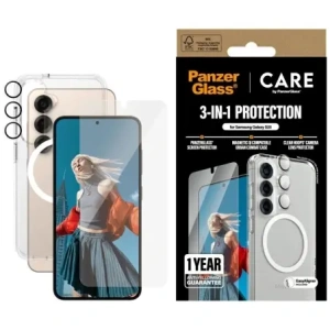 Hurtownia GSM - CARE de PanzerGlass Husa flagship 3-in-1 + sticlă de ecran + kit de sticlă pentru cameră Samsung Galaxy S25 - PZG836 - {ean13} - Hurt