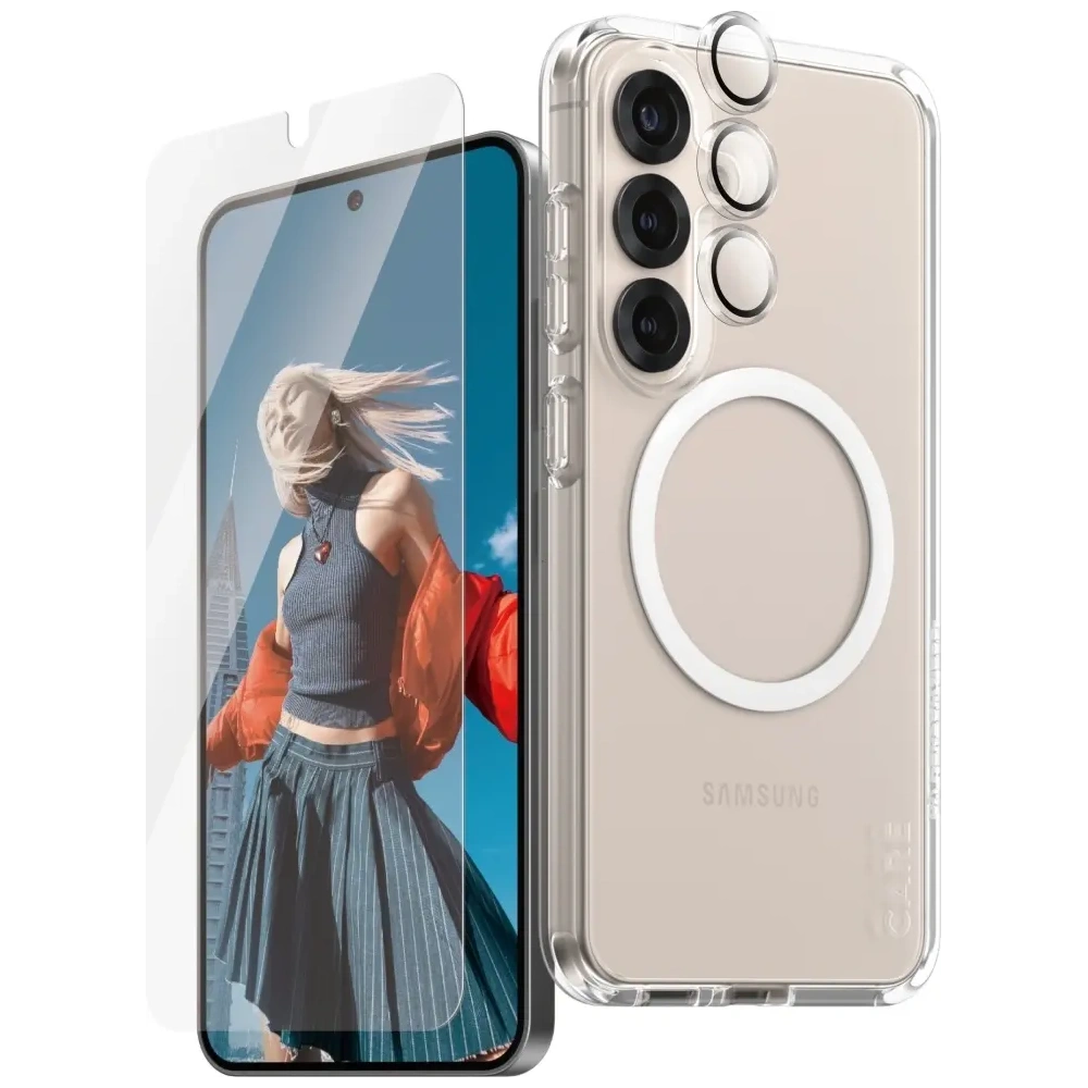 Hurtownia GSM - CARE de PanzerGlass Husa flagship 3-in-1 + sticlă de ecran + kit de sticlă pentru cameră Samsung Galaxy S25 - PZG836 - {ean13} - Hurt