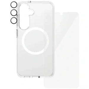 Hurtownia GSM - CARE de PanzerGlass Husa flagship 3-in-1 + sticlă de ecran + kit de sticlă pentru cameră Samsung Galaxy S25 - PZG836 - {ean13} - Hurt