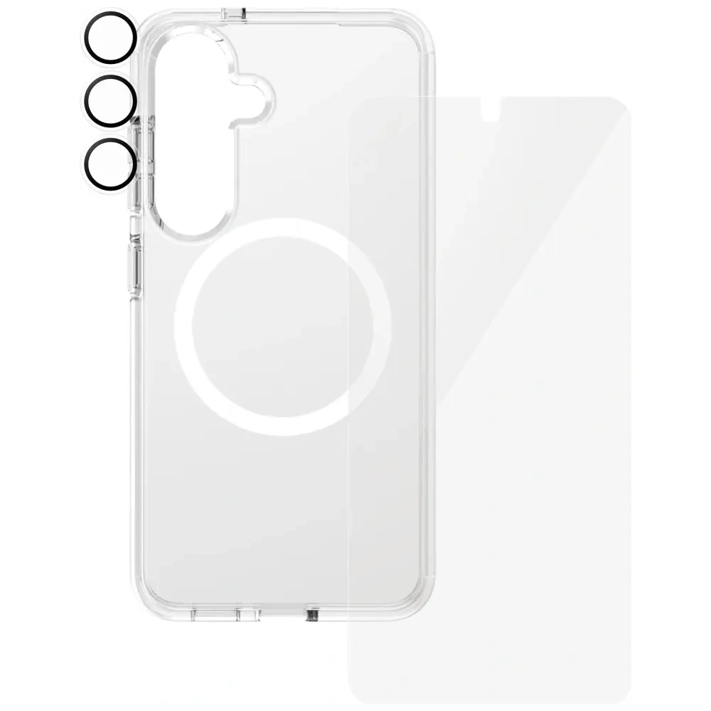Hurtownia GSM - CARE de PanzerGlass Husa flagship 3-in-1 + sticlă de ecran + kit de sticlă pentru cameră Samsung Galaxy S25 - PZG836 - {ean13} - Hurt