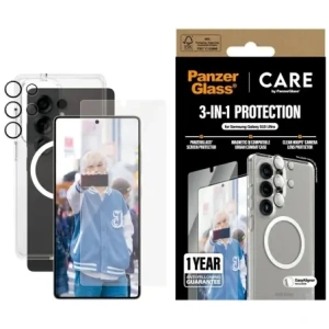 Hurtownia GSM - CARE de PanzerGlass Carcasă Flagship 3-in-1 + sticlă de ecran + kit de sticlă pentru cameră Samsung Galaxy S25 Ultra - PZG837 - {ean13} - Hurt