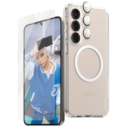 Zestaw ochronny 3w1 etui + szkło na ekran + szkło na aparat CARE by PanzerGlass Flagship Samsung Galaxy S25+ Plus