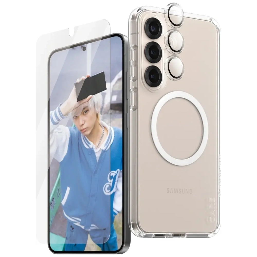 Hurtownia GSM - CARE von PanzerGlass Flagship 3-in-1 Hülle + Bildschirmglas + Kameraglas Kit Samsung Galaxy S25+ Plus - PZG838 - {ean13} - Hurt
