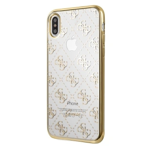 Hurtownia GSM - Etui Guess GUHCI65TR4GG Apple iPhone XS Max gold 4G Transparent - GUE464GLD - {ean13} - Hurt