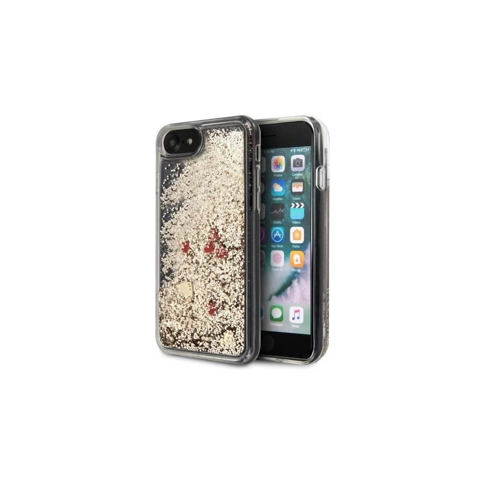 Hurtownia GSM - Etui Guess GUHCI8GLHREGO Apple iPhone SE 2022/SE 2020/8/7 gold/złoty hard case Liquid Glitter Hearts - GUE465GLD - {ean13} - Hurt
