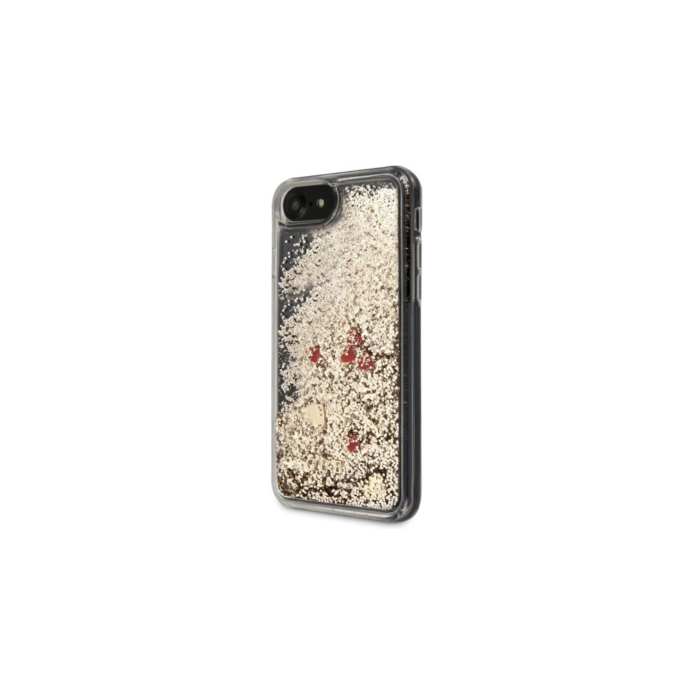 Hurtownia GSM - Etui Guess GUHCI8GLHREGO Apple iPhone SE 2022/SE 2020/8/7 gold/złoty hard case Liquid Glitter Hearts - GUE465GLD - {ean13} - Hurt