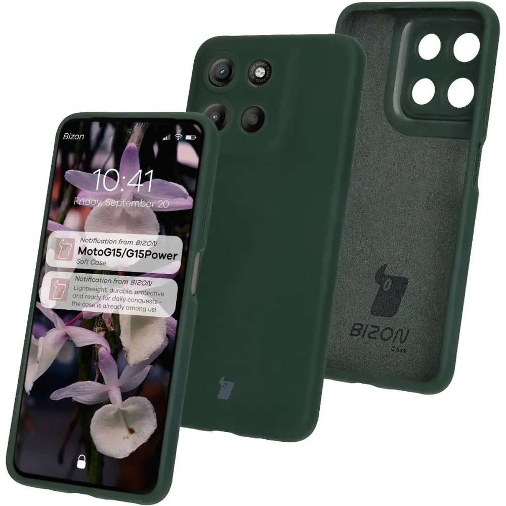 Wholesale Bizon Soft Case Motorola Moto G15 / G15 Power dark green - BIZ8434 - {ean13} - Hurt