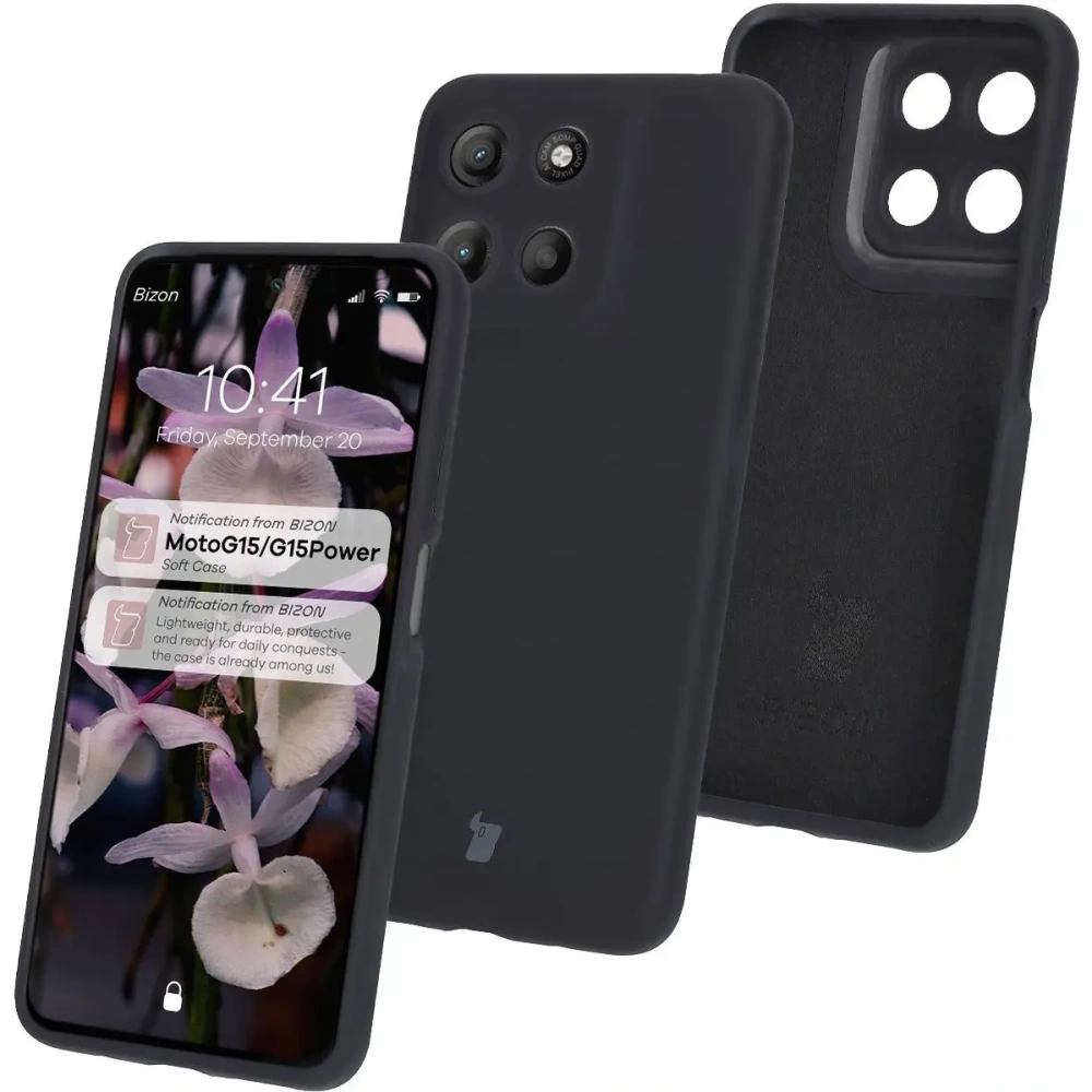 Wholesale Bizon Soft Case Motorola Moto G15 / G15 Power black - BIZ8435 - {ean13} - Hurt