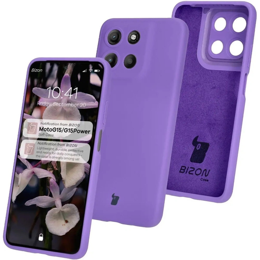 Wholesale Bizon Soft Case Motorola Moto G15 / G15 Power purple - BIZ8436 - {ean13} - Hurt