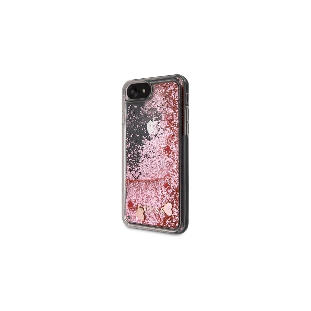 Hurtownia GSM - Etui Guess GUHCI8GLHRERG Apple iPhone SE 2022/SE 2020/8/7 růžové/pink tvrdé pouzdro Liquid Glitter Hearts - GUE466PNK - {ean13} - Hurt