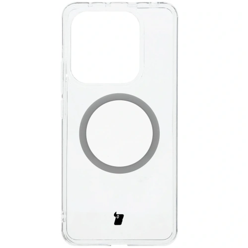 Etui z pierścieniem magnetycznym Bizon Case CrystalO do Xiaomi Redmi Note 14 5G przezroczyste