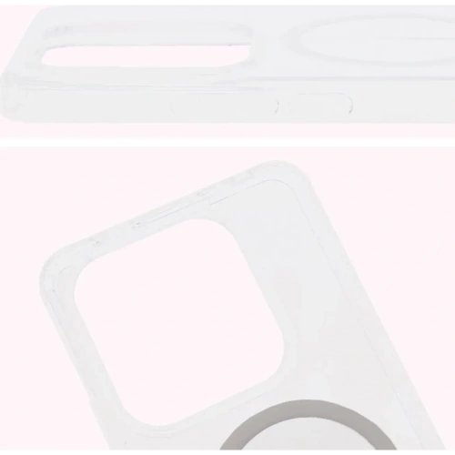 Etui z pierścieniem magnetycznym Bizon Case CrystalO do Xiaomi Redmi Note 14 5G przezroczyste