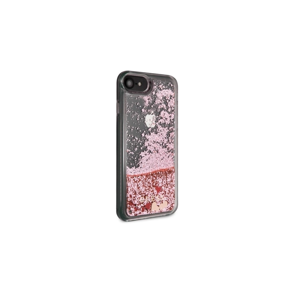 Hurtownia GSM - Etui Guess GUHCI8GLHRERG Apple iPhone SE 2022/SE 2020/8/7 růžové/pink tvrdé pouzdro Liquid Glitter Hearts - GUE466PNK - {ean13} - Hurt