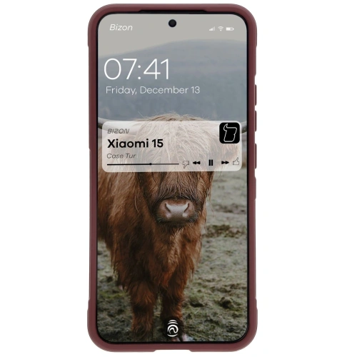 Pancerne etui Bizon Case Tur do Xiaomi 15 ciemnofioletowe