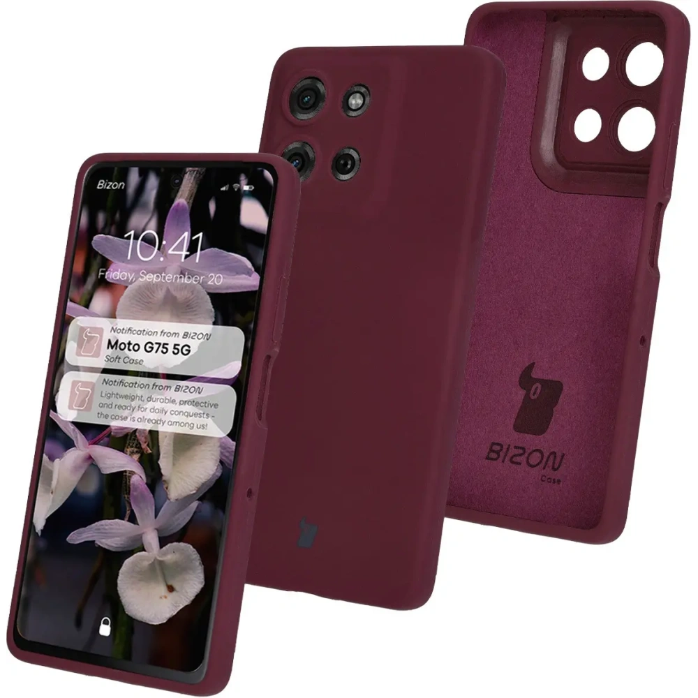 Hurtownia GSM - Bizon Soft Case Motorola Moto G75 5G sötét lila - BIZ8441 - {ean13} - Hurt