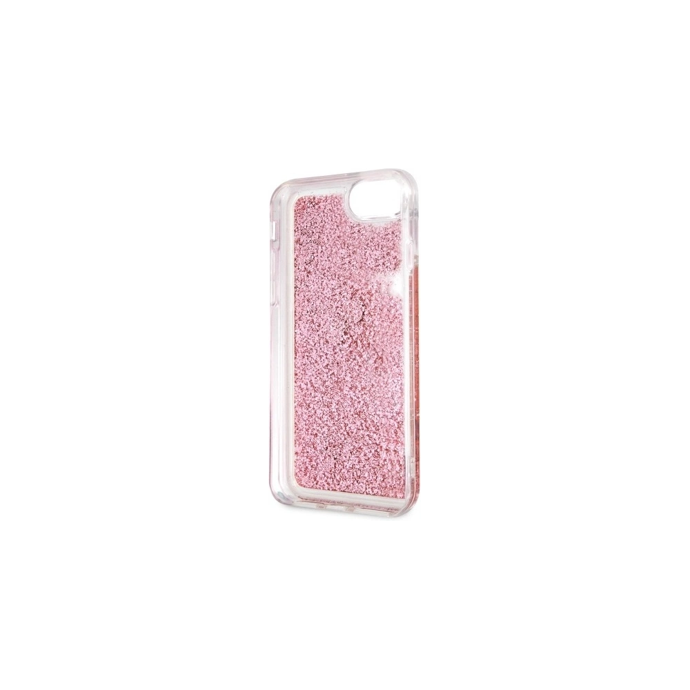 Hurtownia GSM - Etui Guess GUHCI8GLHRERG Apple iPhone SE 2022/SE 2020/8/7 růžové/pink tvrdé pouzdro Liquid Glitter Hearts - GUE466PNK - {ean13} - Hurt