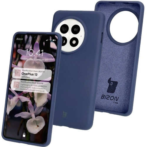 Silikonowe etui Bizon Soft Case do OnePlus 13 ciemnoniebieskie
