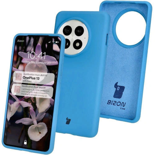 Silikonowe etui Bizon Soft Case do OnePlus 13 niebieskie