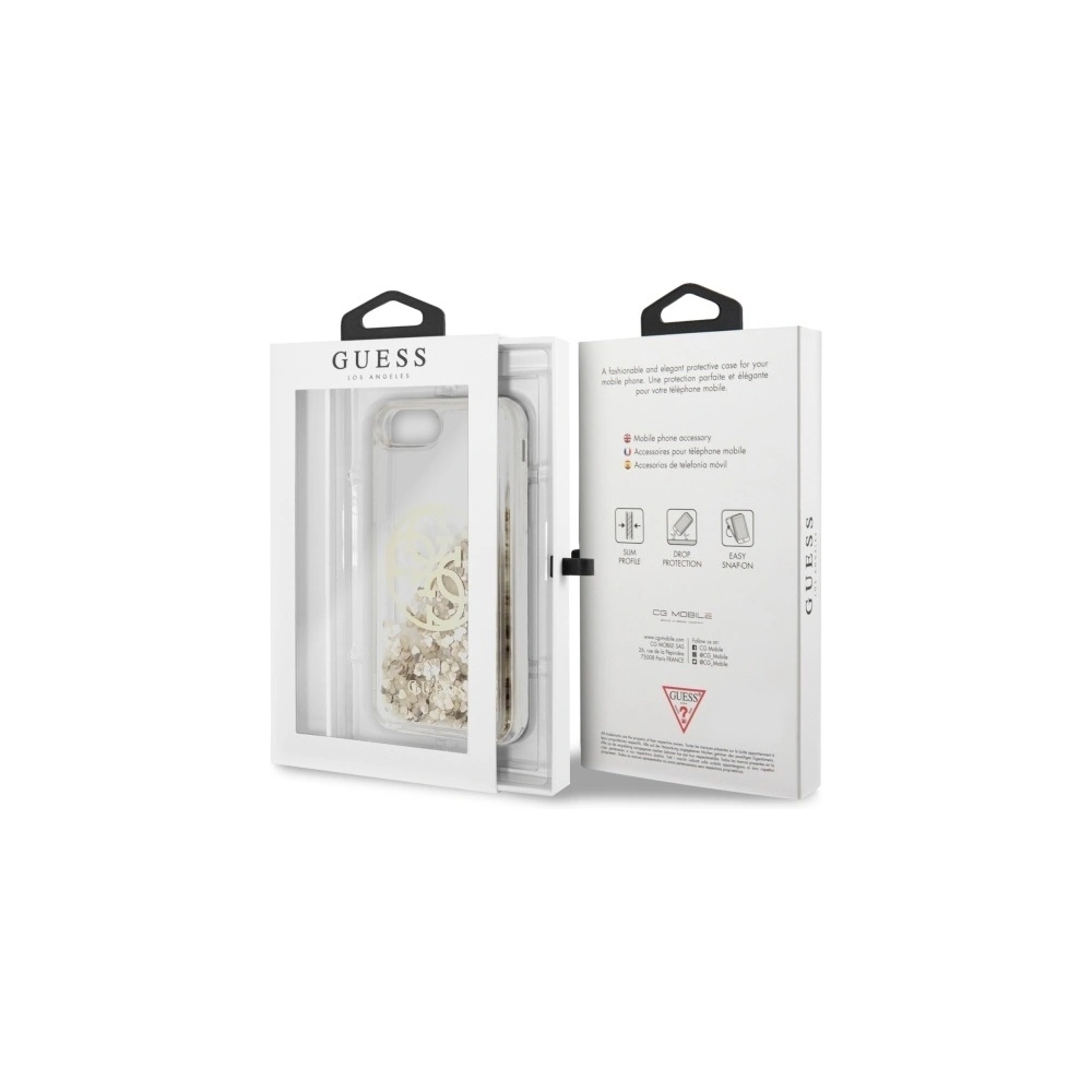 Hurtownia GSM - Etui Guess GUHCI8LGGITDGO Apple iPhone SE 2022/SE 2020/8/7 zlatý/gold tvrdý obal Circle Liquid Glitter - GUE467GLD - {ean13} - Hurt