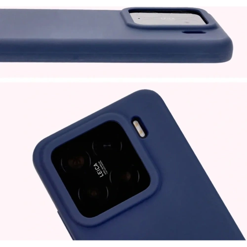 Silikonowe etui Bizon Soft Case do Xiaomi 15 ciemnoniebieskie